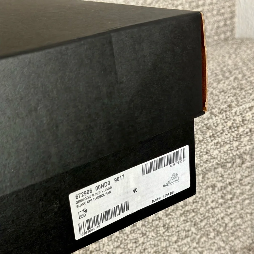 SAINT LAURENT Leather High Top Sneakers - Picture 13 of 14